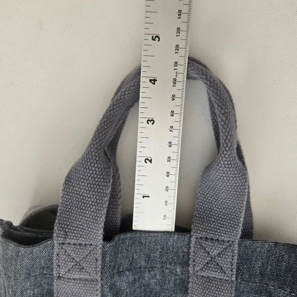 Zara‎ Mini Backpack Small Blue Denim Style Utility Adjustable Straps Bag